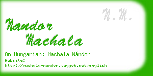 nandor machala business card
